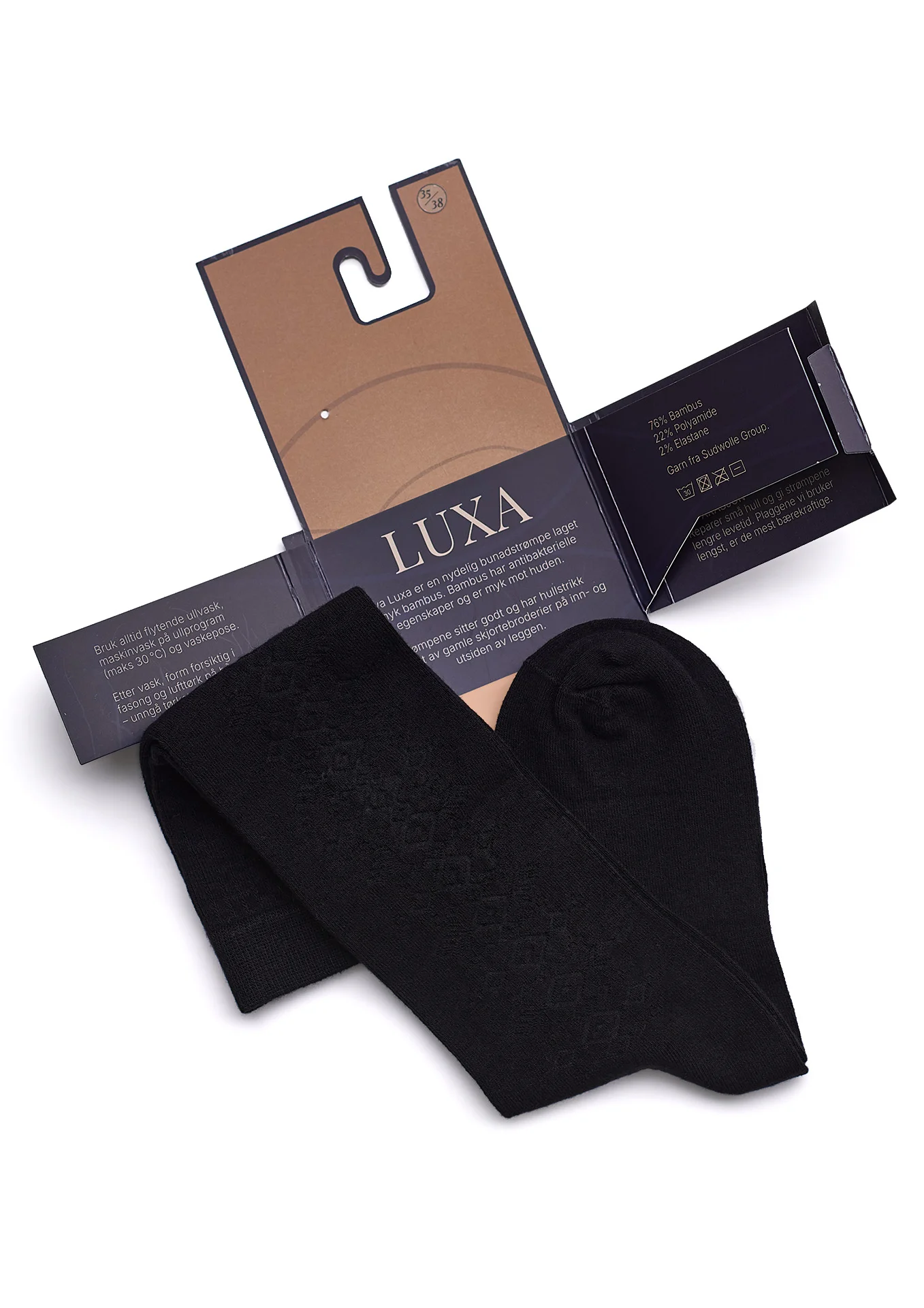 Arva strømper Luxa sort Team Kameleon