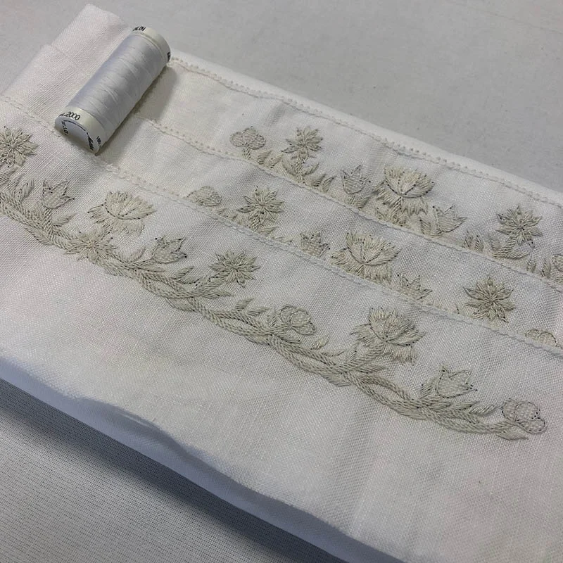 Materialpakke brodert nordlandskjorte i lin