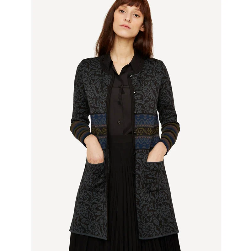 Silkevei cardigan sort