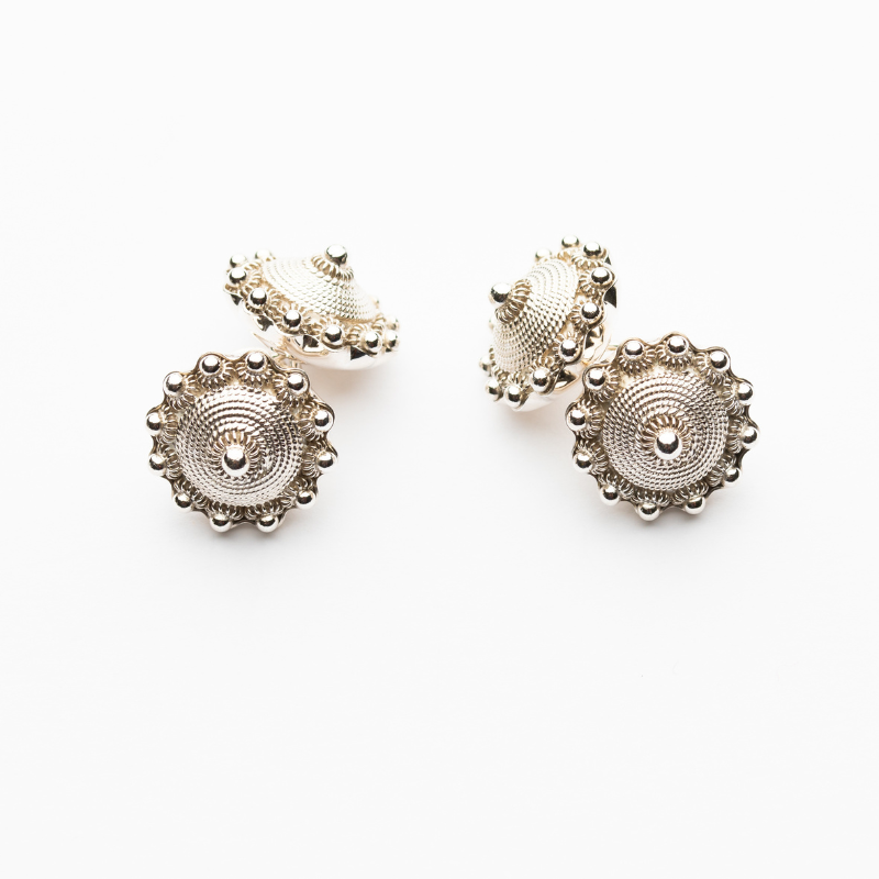 Mansjettknapper, store oksidert
