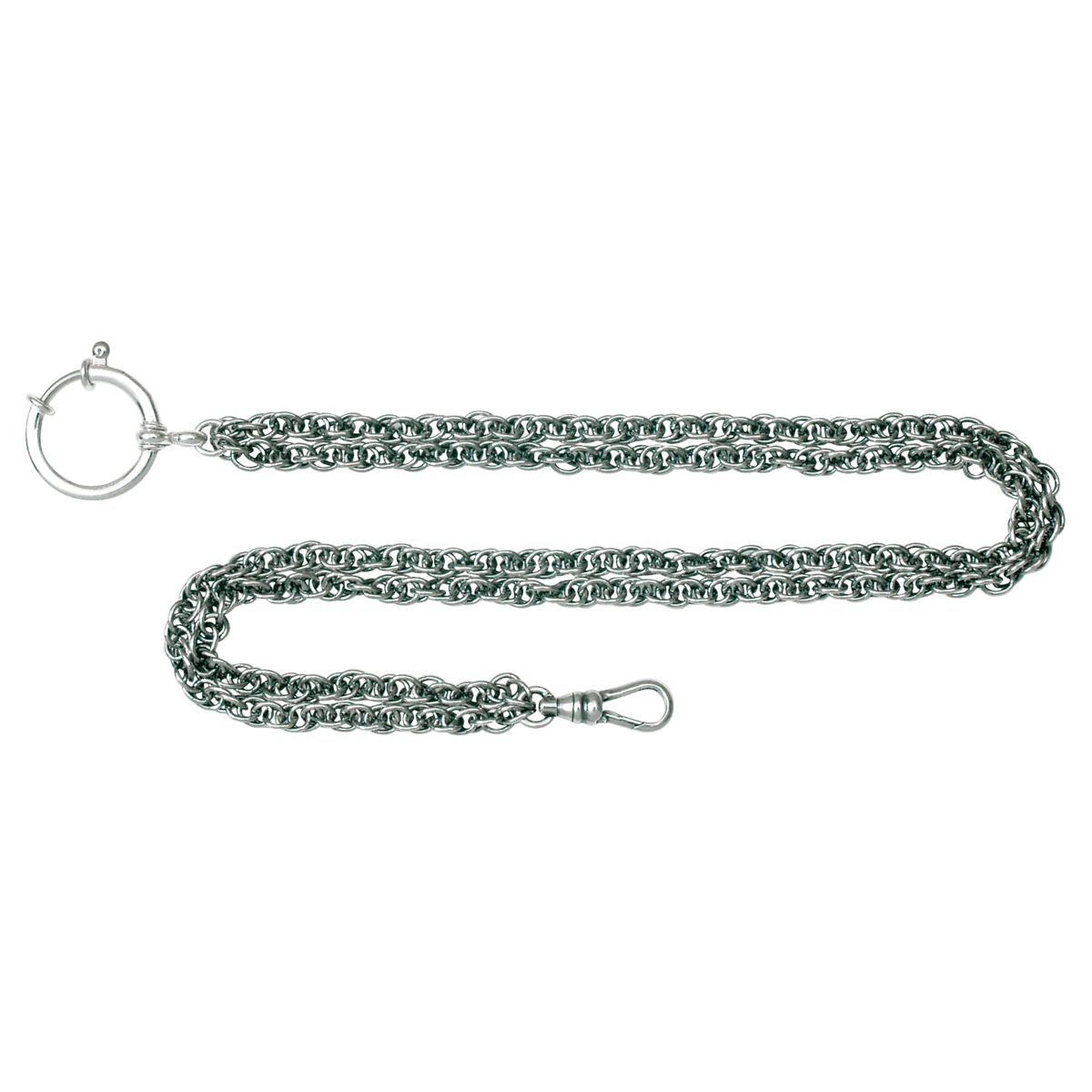 Klokkekjede 35 cm dobbel, oksidert