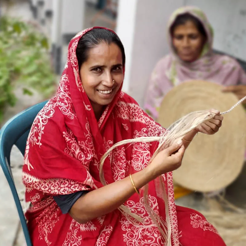 Bordbrikke, jute, oval
