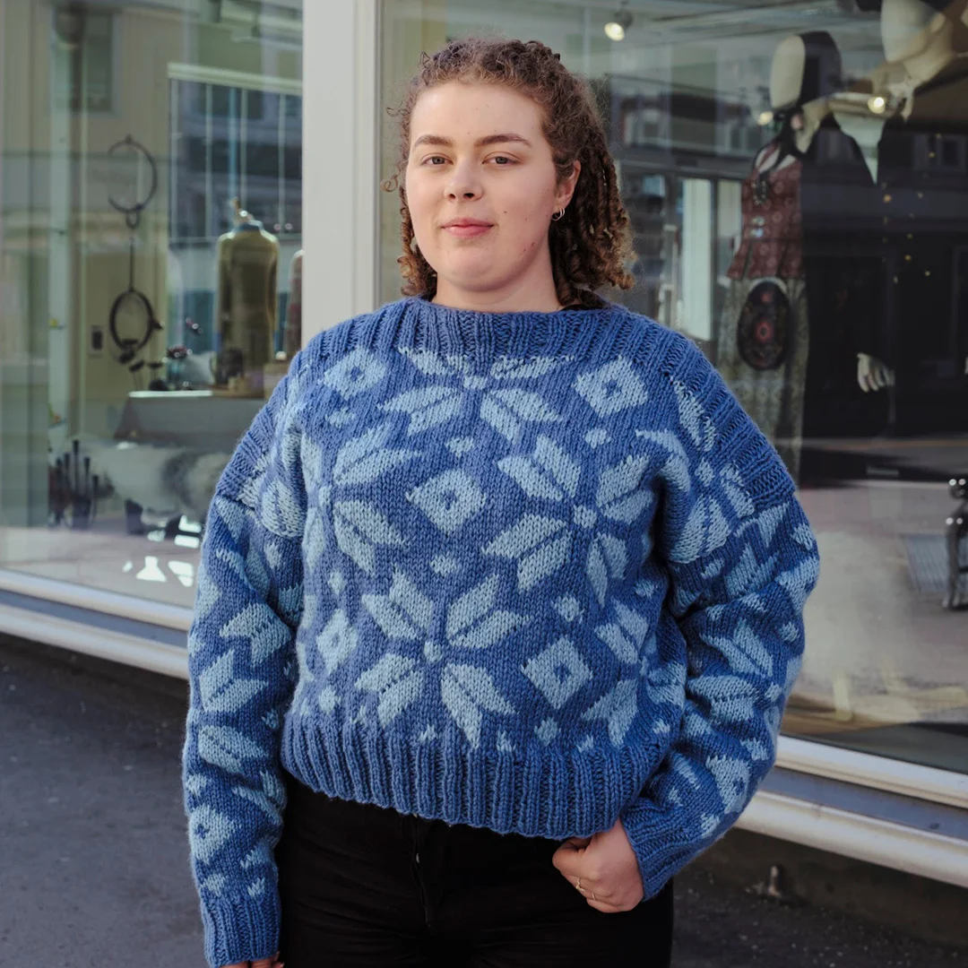 Strikkeskatt Genser med store stjerner, nr. 895