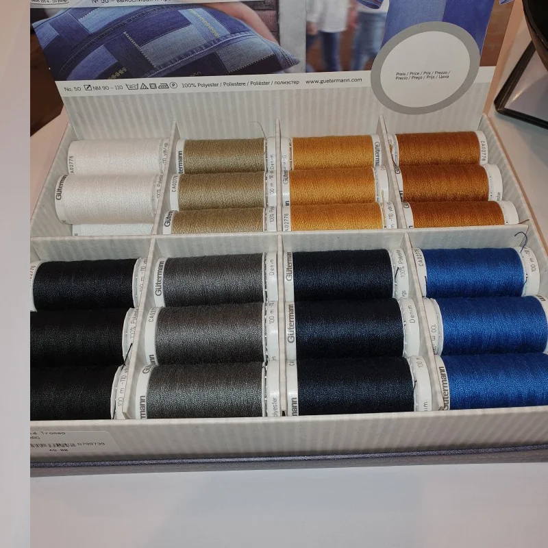 Denim tråd brun/gyllen