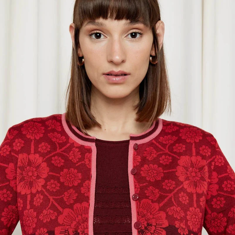 Marit cardigan Rød