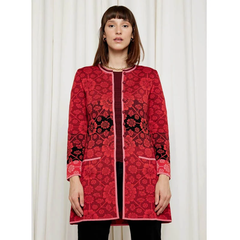 Marit cardigan Rød