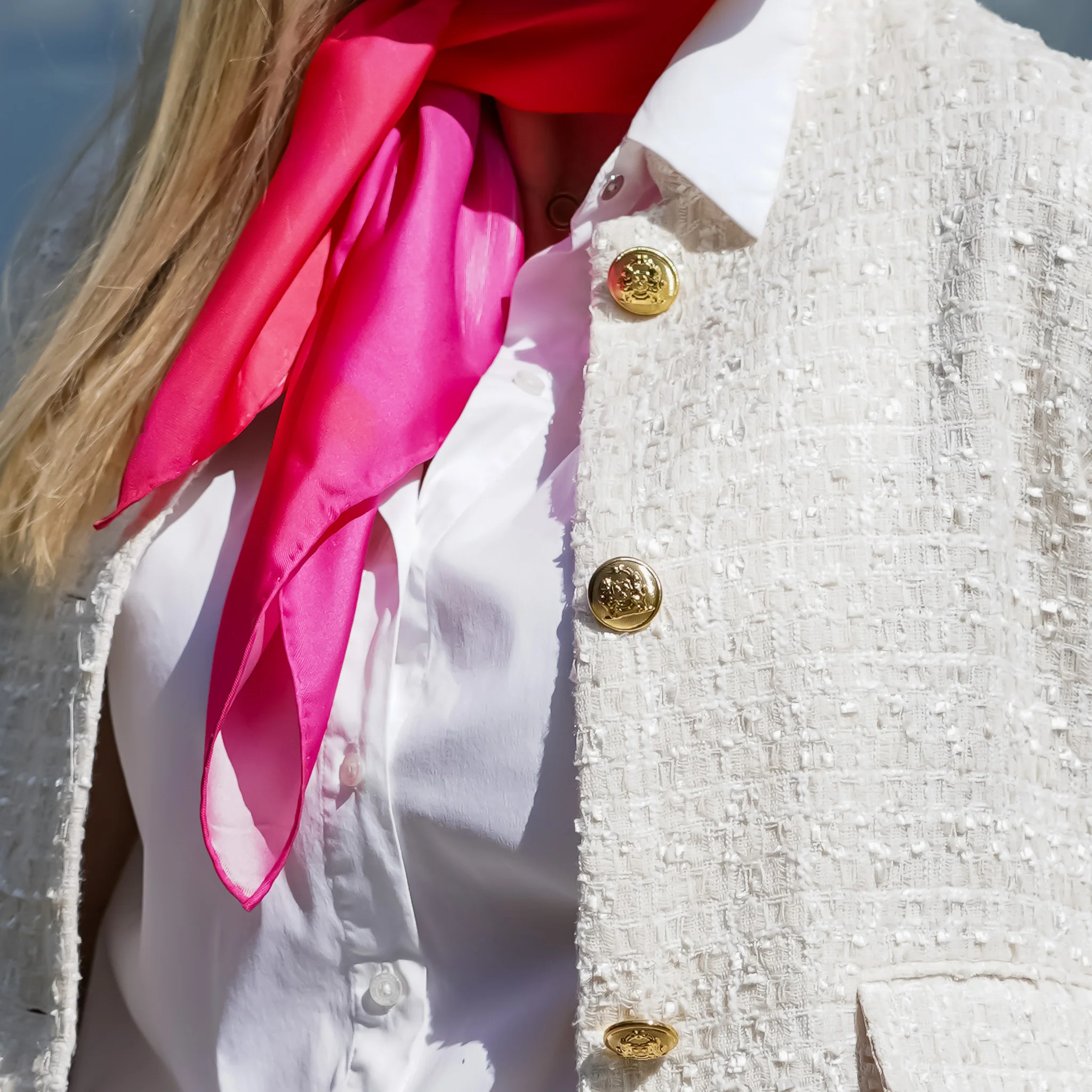 Silkesjal Pink 65x65 cm - Bilde 2