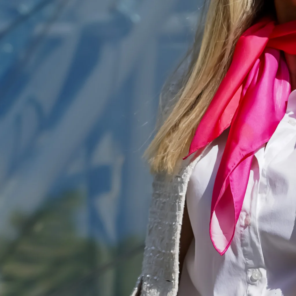 Silkesjal Pink 65x65 cm - Bilde 3