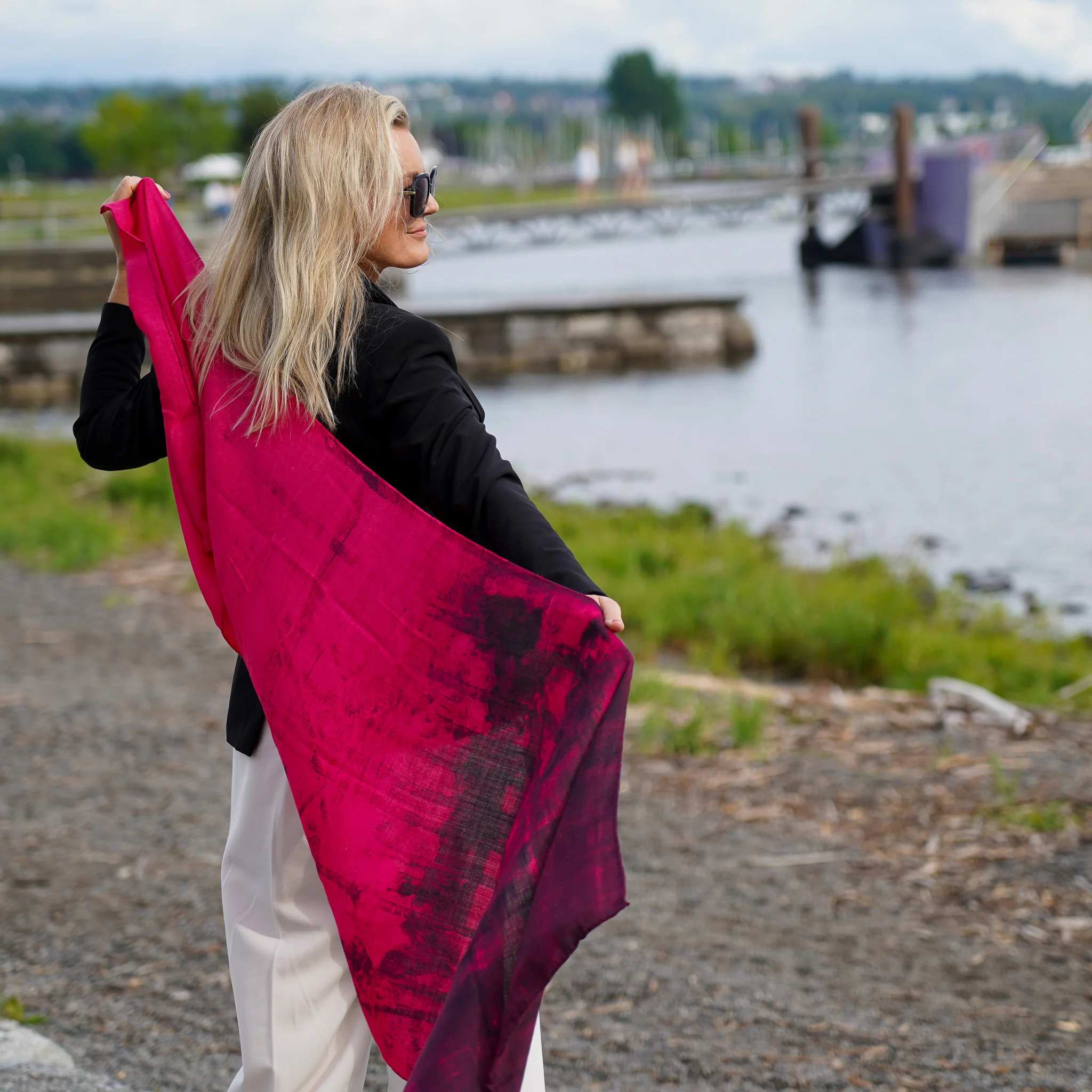 Skjerf Over the seven seas magenta - Bilde 8