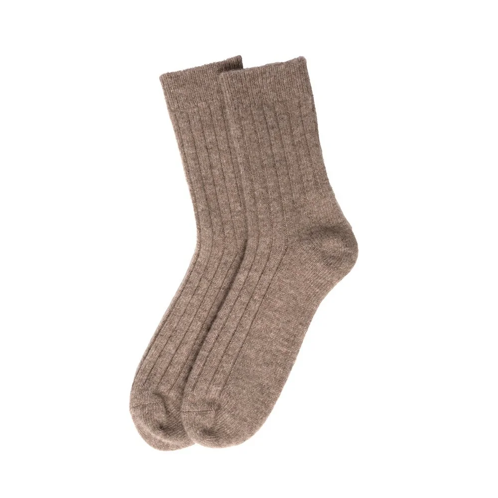 Oims Merino Wool Sock - Natural Brown