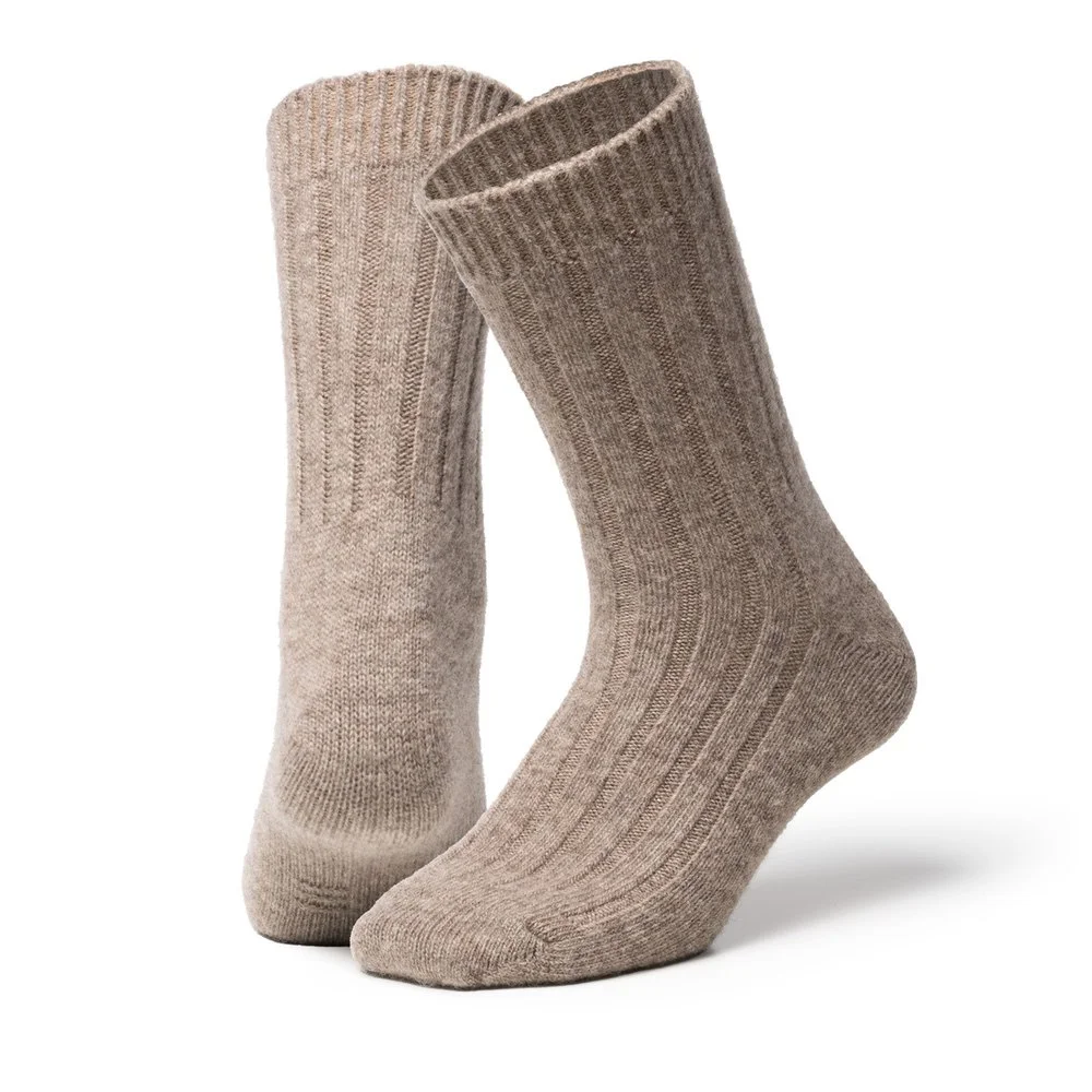 Oims Merino Wool Sock - Natural Brown