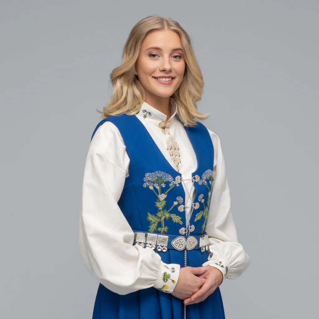 Materialpakke til skjorte, Tromsø festdrak for kvinner
