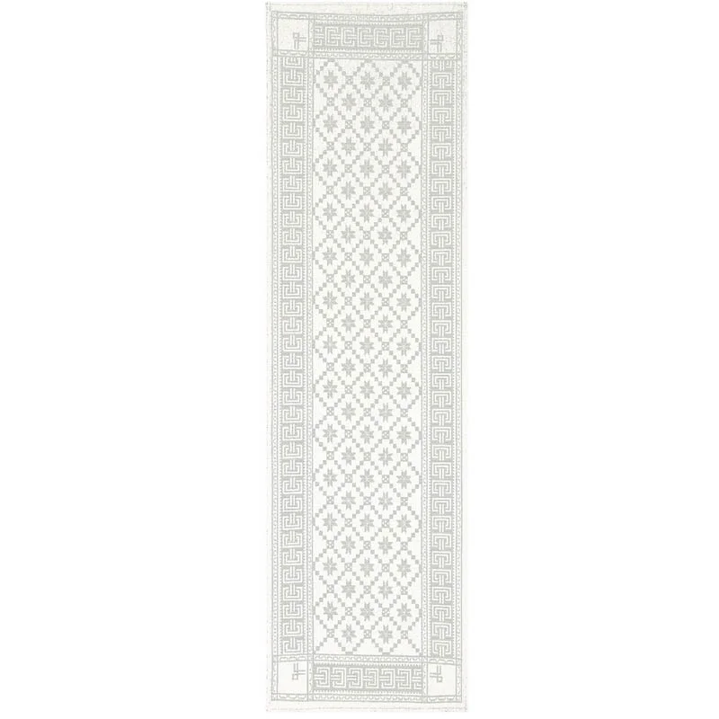 Løper Åttebladrose 50x150 cm beige