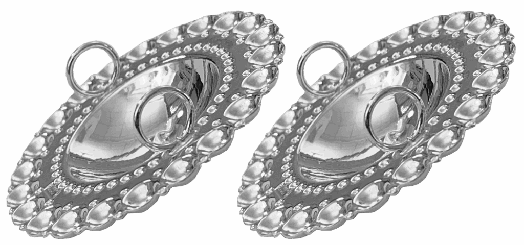 Borer 40 mm med grøn stein til skinnlist, oksidert - Bilde 2