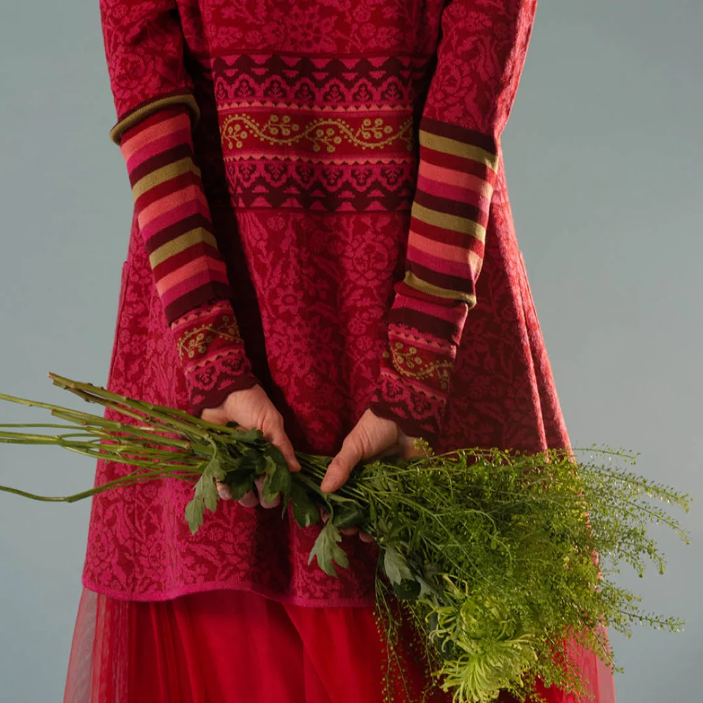 Silkevei cardigan rød - Bilde 2