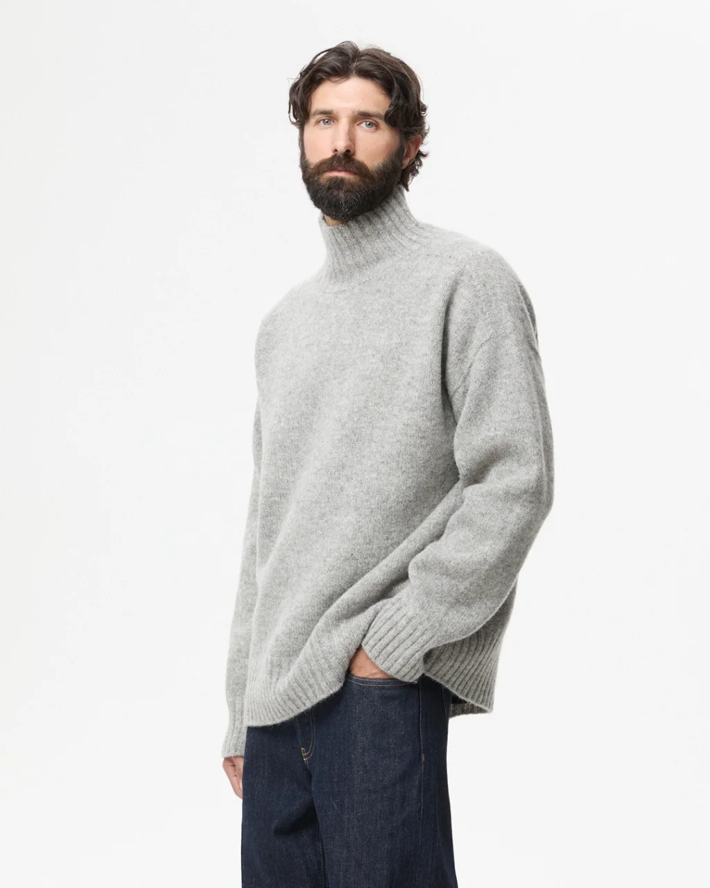 Finnan genser herre Rauma collection lys grå